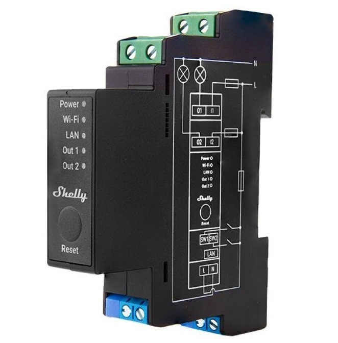 [Pro 2PM] Rele Shelly Pro 2PM Wi-fi DIN Dual