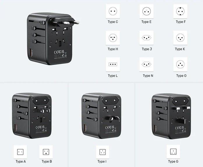 Adaptador Carga Múltiple 65W