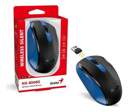 Mouse Genius NX-8008S silencioso inalámbrico negro