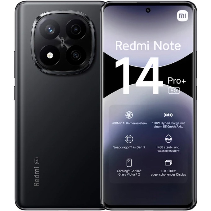 [24115RA8EG] Xiaomi Redmi Note 14 Pro+ 5G 8GB 256GB negro