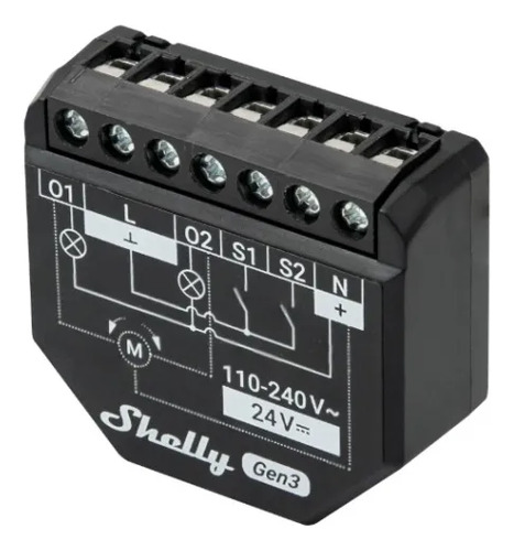 Interruptor WiFi Doble Banda Shelly 2PM Gen3