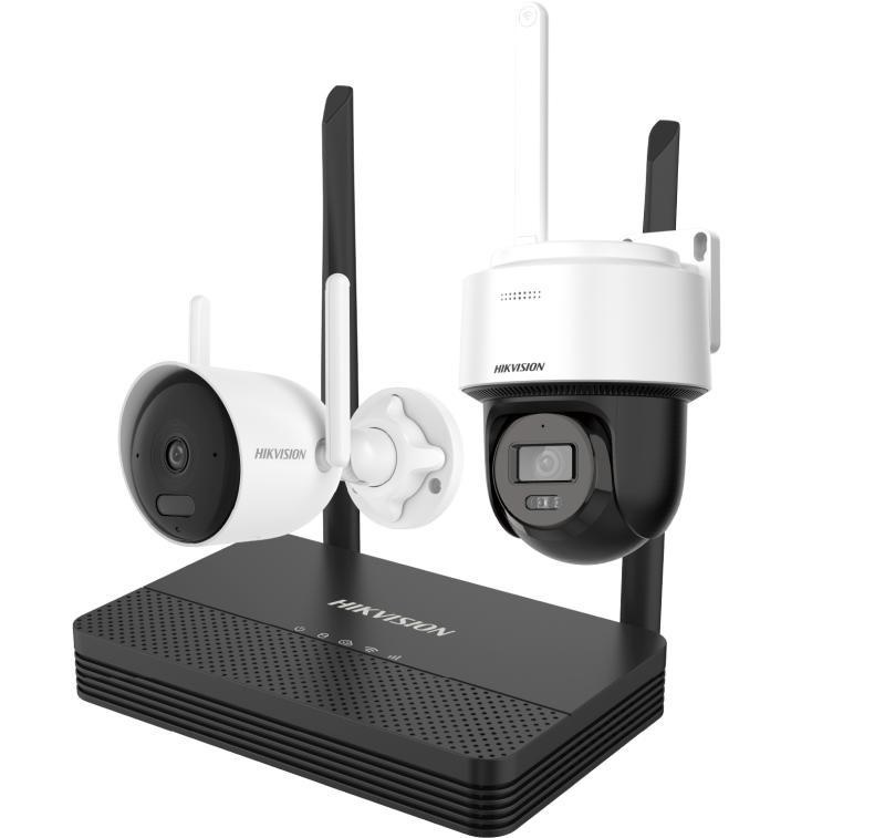 Kit Hikvision Nvs WiFi + 2 Cámaras IP Mini Domo 4MP Exterior