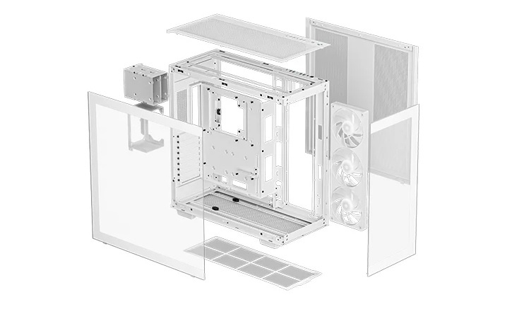 Gabinete Deepcool CH780 blanco