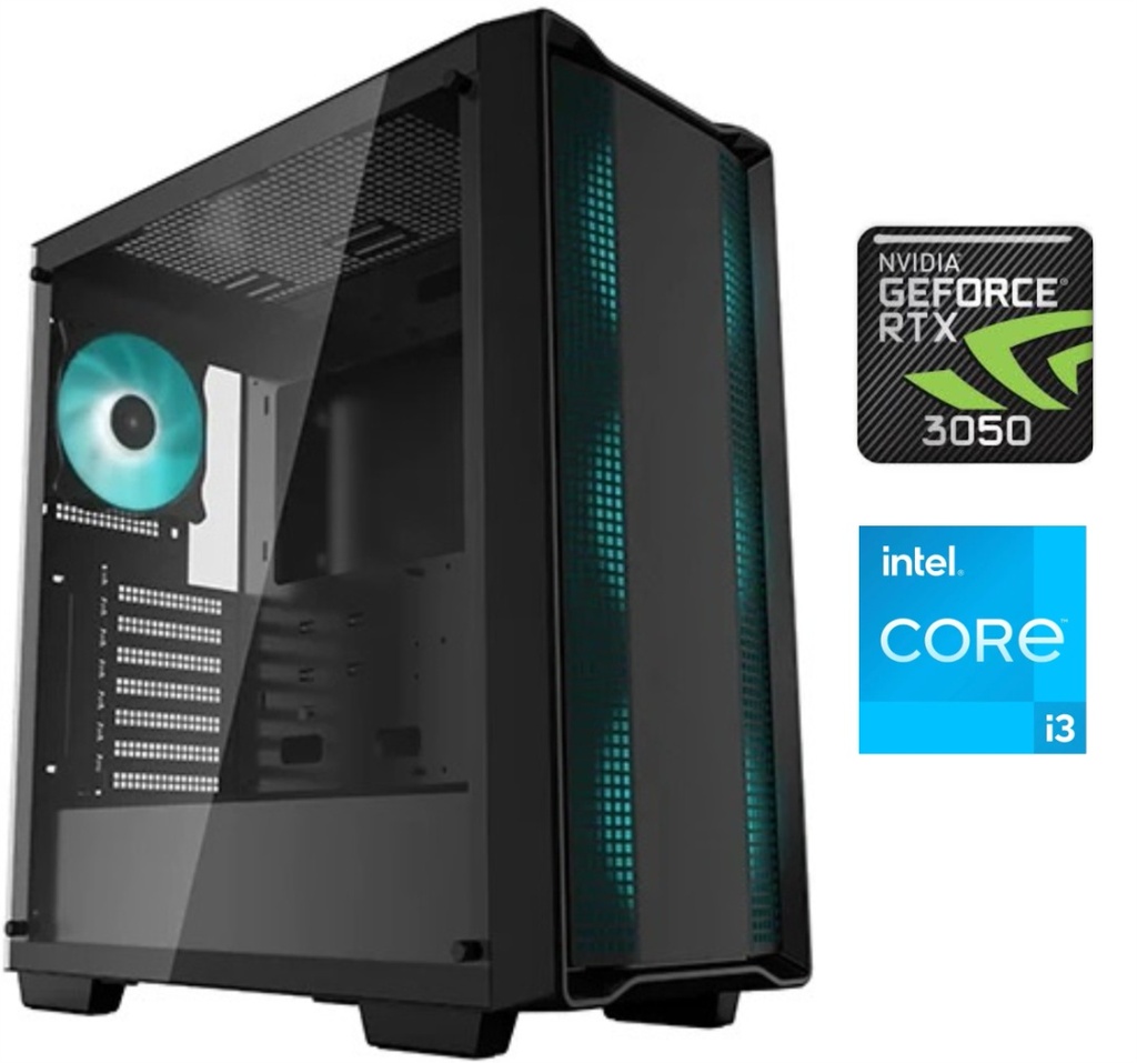 Equipo Gamer Core i3 14100F, 16GB, 1TB NVMe, RTX 3050 6GB
