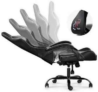 Silla Gamer ergonómica con masajes negra