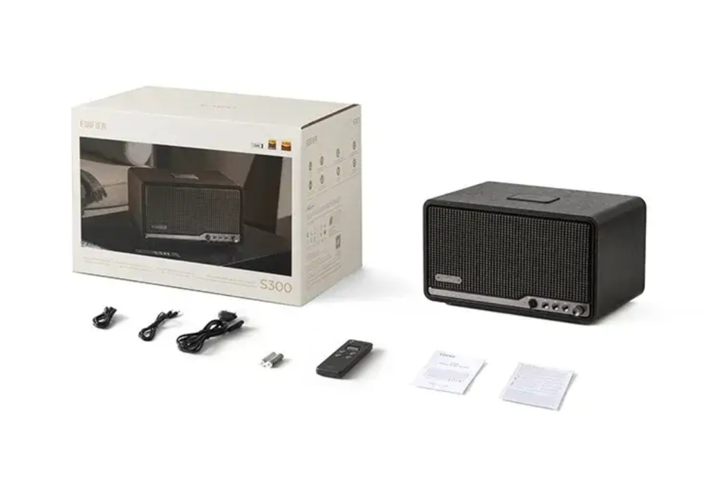 Parlante Edifier S300 negro nogal bluetooth