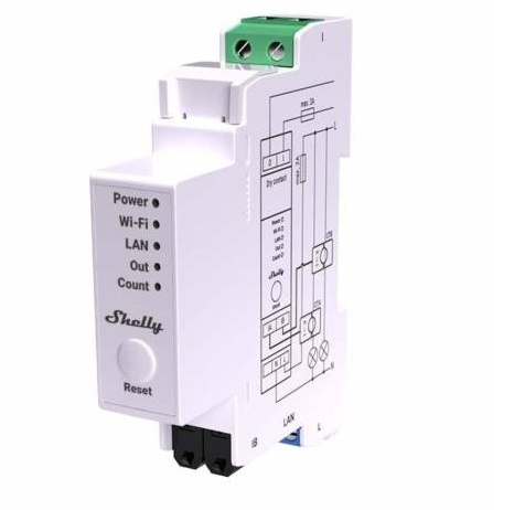 Medidor monofasico Shelly Pro EM-50 PM Wi-fi DIN