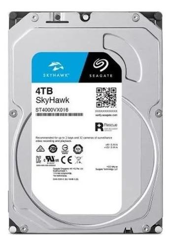 Disco SEAGATE 4TB SkyHawk Surveillance CMR 6GB/s 3.5" 256MB Cache