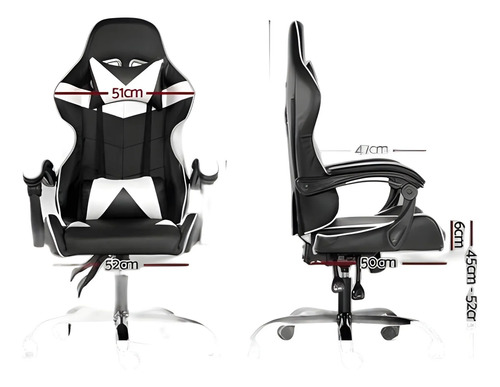Silla De Oficina Ergonómica Reposabrazos Reclinable Soporte Lumbar Y Cervical Ajustable