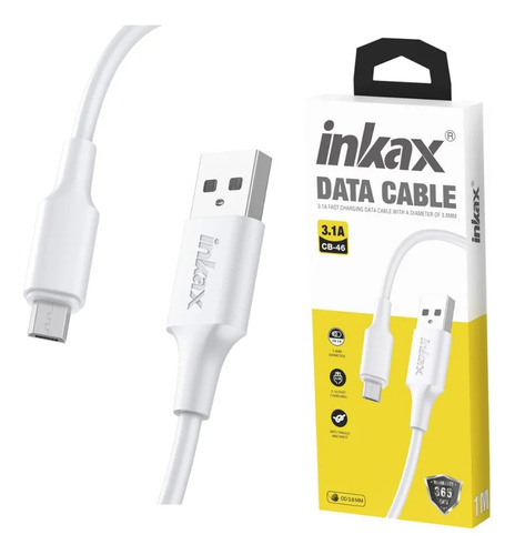 Cable USB-A a MicroUSB 3.1A 3m Inkax