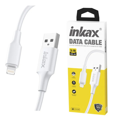 Cable USB-A a Lightning 3.1A 3m Inkax