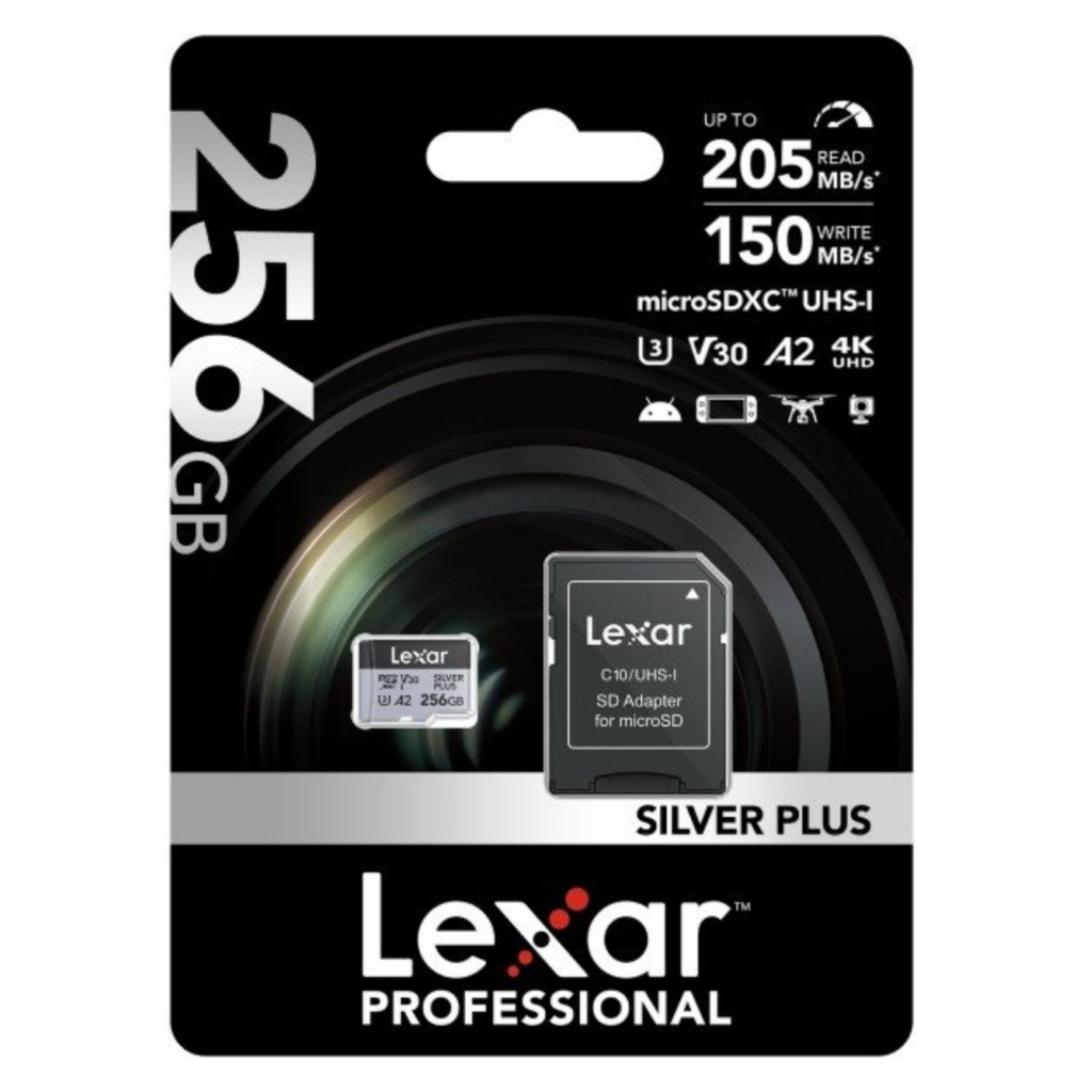 Memoria microSDXC Lexar Pro 256GB Silver Plus