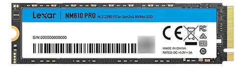 Disco SSD Lexar NQ100 1TB M.2 2280 NVMe PCIe Gen3x4
