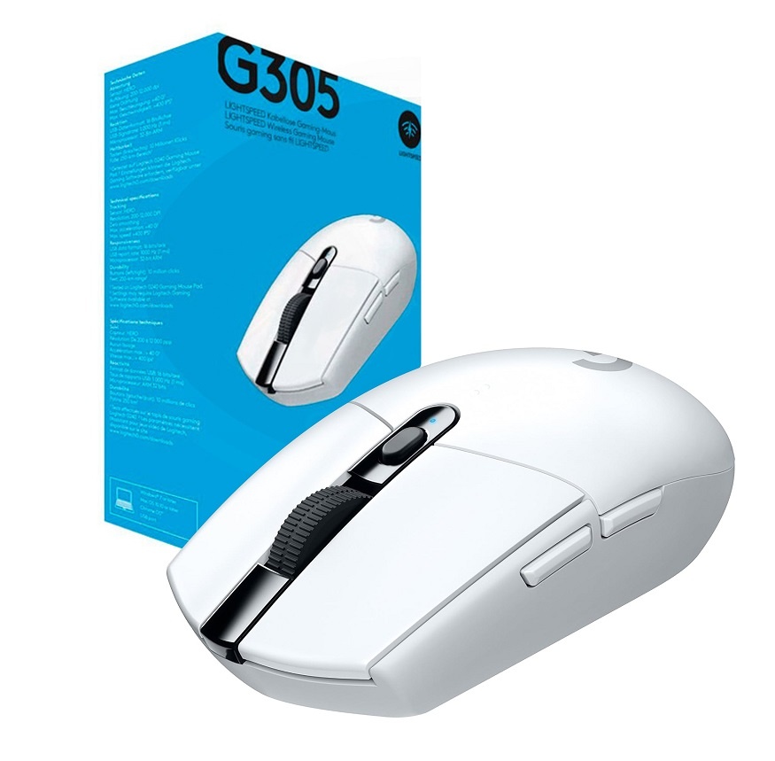 Mouse Logitech G305 gaming inalambrico blanco