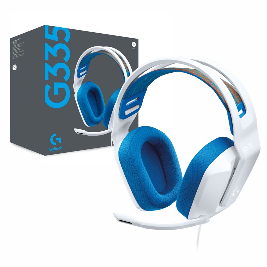 Audífonos G335 blancos gamer