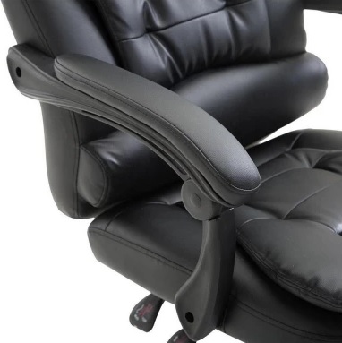 Silla ejecutiva Miles con apoya pies y 2 puntos de masaje negro