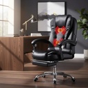 Silla ejecutiva Miles con apoya pies y 2 puntos de masaje negro