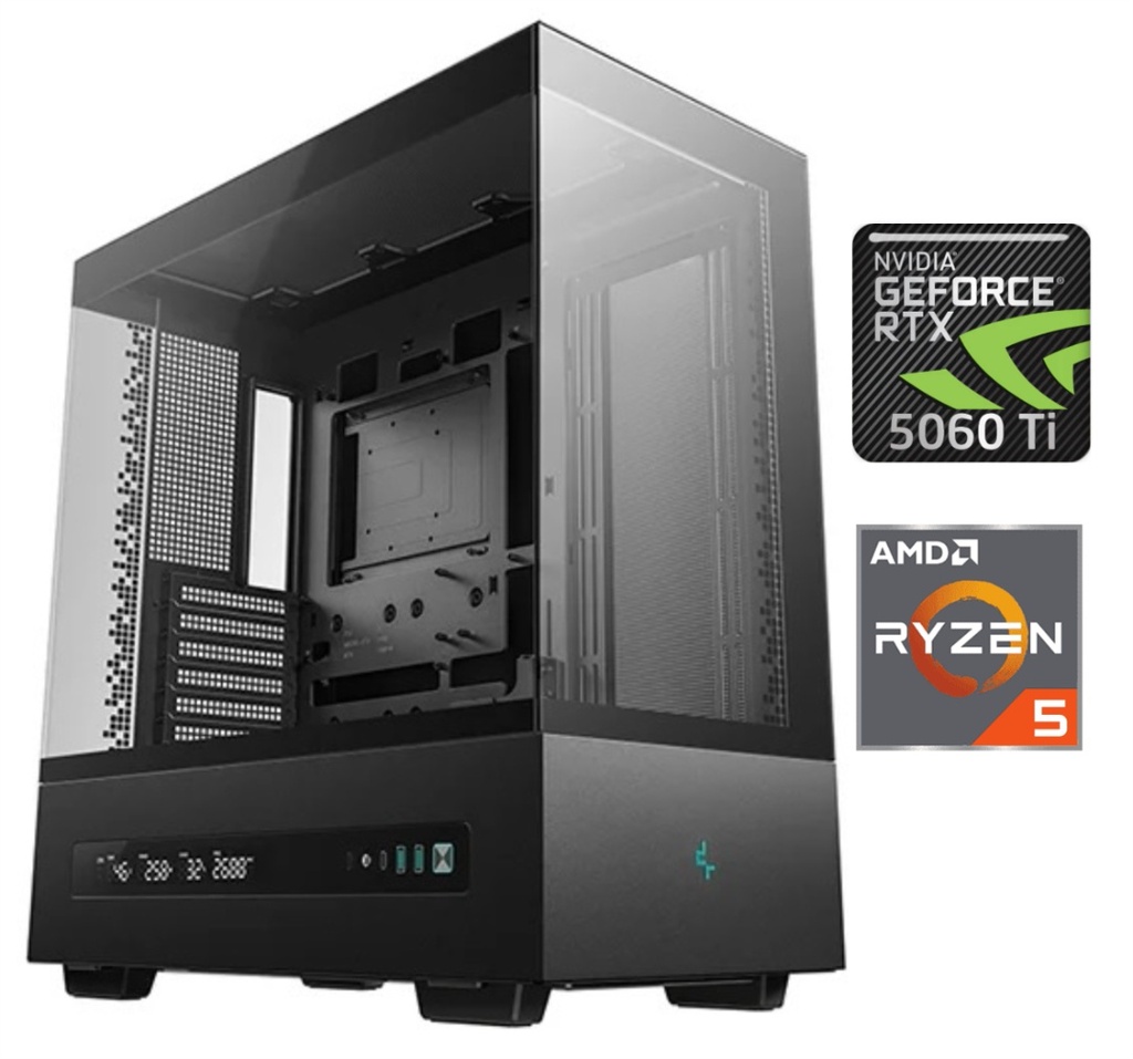 Equipo Gamer Ryzen 5 8400F, 16GB, 1TB NVMe, RTX 5060Ti 8GB