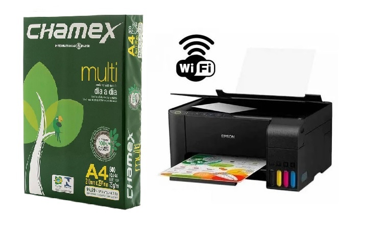 Impresora multifuncion + resma A4
