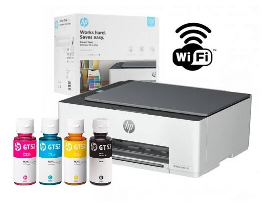 Impresora HP multifuncion Smart Tank 580 + botellas de tinta extras
