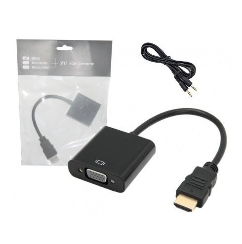 Adaptador HDMI (m) a VGA (h) con cable de audio