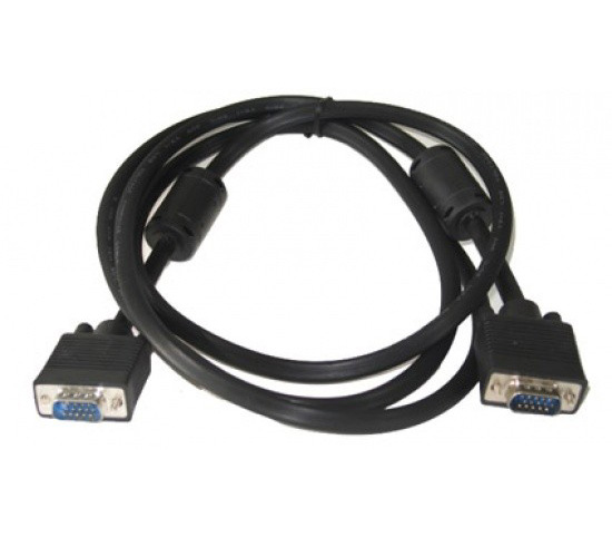 Cable vga monitor 1.5 metros negro con filtros