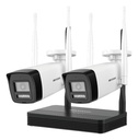 Kit 4 Cámaras IP WiFi NVS422W0H + 1 Cámara IP Bullet 2MP + 1 Cámara IP PT 2MP