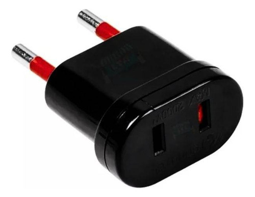 ADAPTADOR FICHA AMERICANA A 2 EN LINEA 
