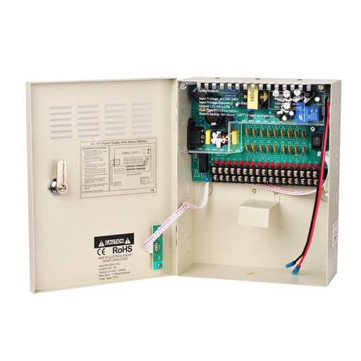 [CP1218-10A-B] FUENTE UPS 12V 10 AMP 18 SALIDAS PTC